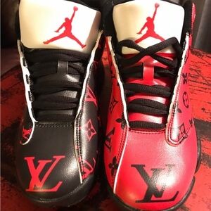 Kids Air  Jordan  Basketball Shoes - Red & Black   Never Worn
